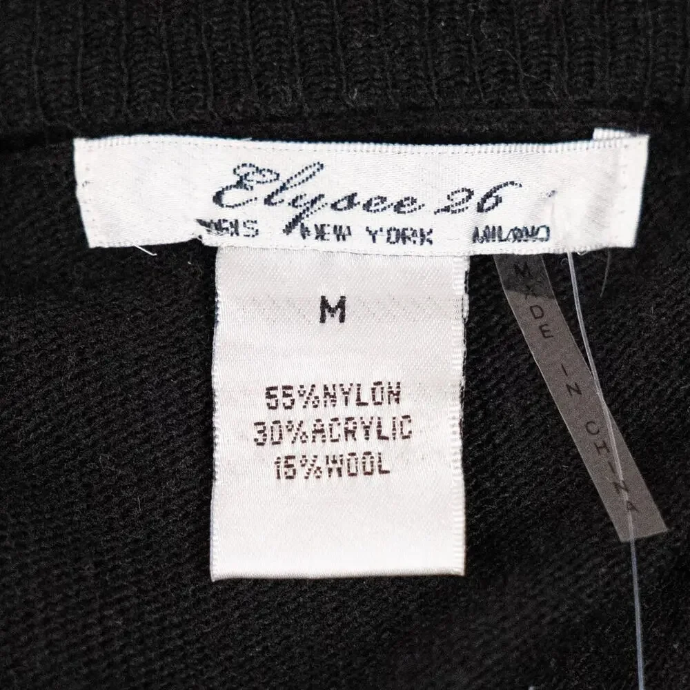 Elysee 26 Alberto Makali Soft Wool Blend Sweater MEDIUM Western Biker Goth Metal